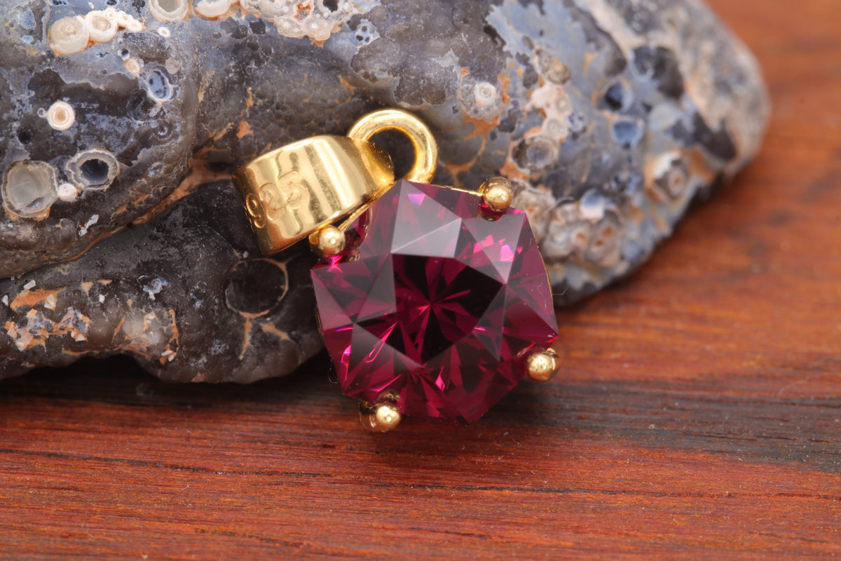 1.85ct Magenta Rhodolite Garnet in 'Beryl Blossom' by Arya Akhavan