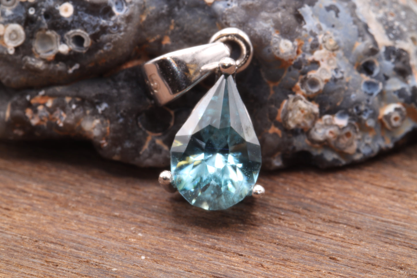 1.26ct Cambodian Blue Zircon in 'Tears of Elune' by Arya Akhavan