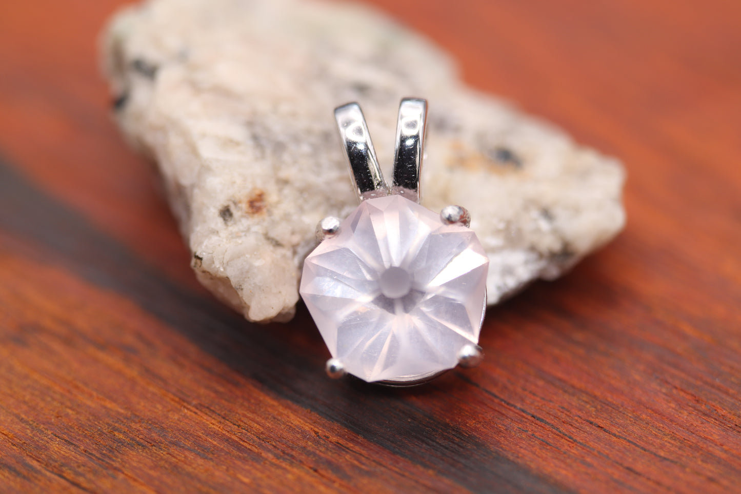 1ct Rose Quartz in "Hanami" by Marco Voltolini
