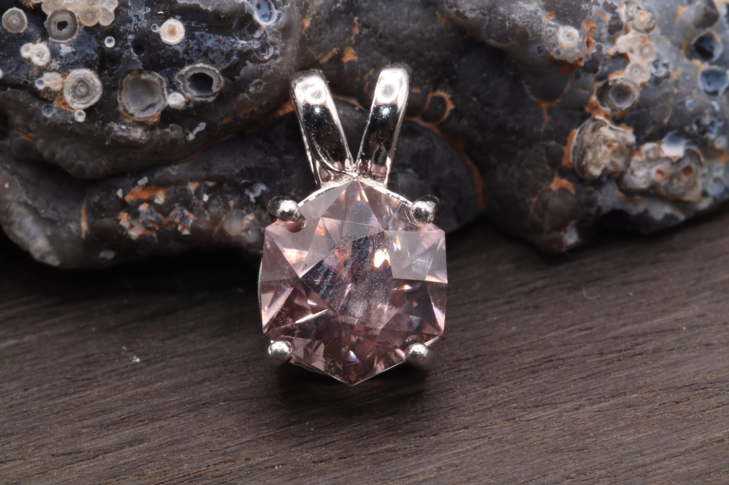 1.48ct Dusky Pink Spinel in 'Beryl Blossom' by Arya Akhavan