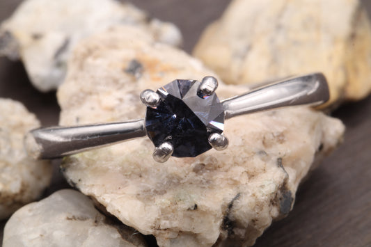 0.5ct Blue/Grey Spinel in 'Ruination' by Arya Akhavan